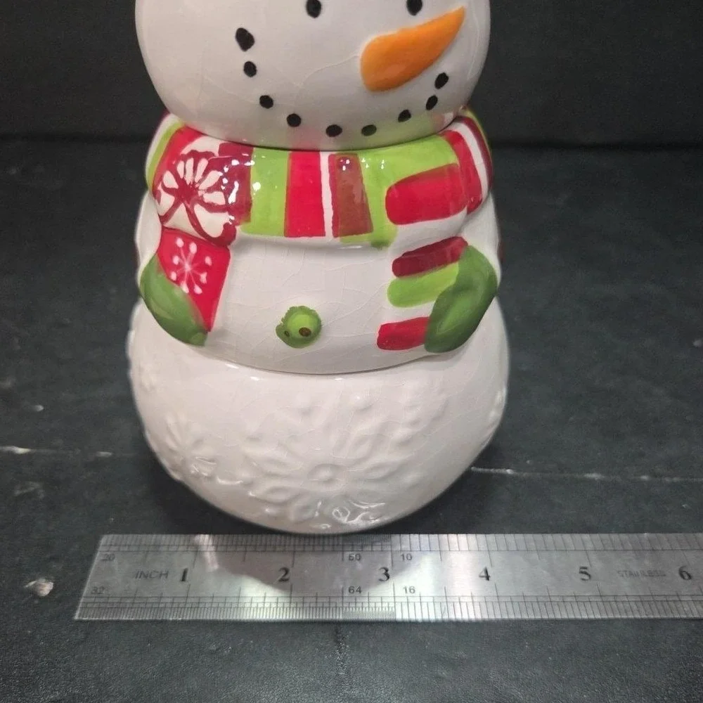 Pier 1 Stacking Snowman Measuring Cups, Four‎ Piece Set, Vintage Christmas Decor